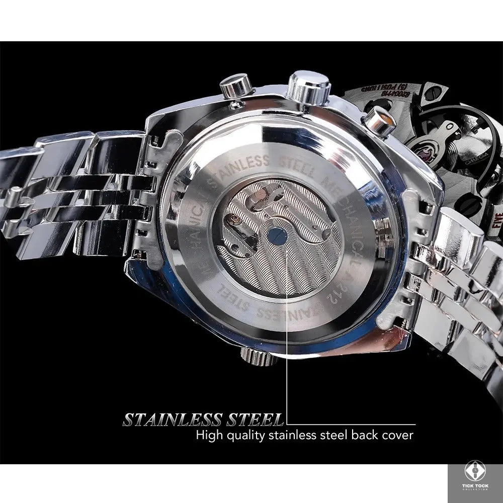 Bracelet acier argenté avec boucle déployante - Vue du mécanisme