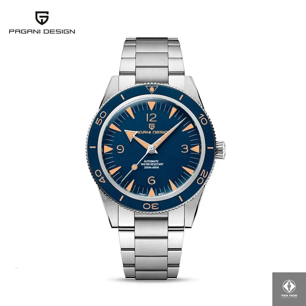 Montre Pagani Design PD-YS005 automatique pour homme – cadran bleu-orange