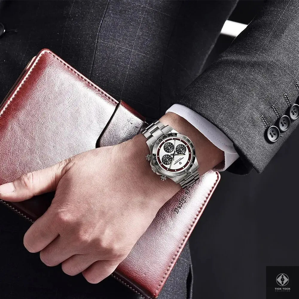 Montre Pagani PD-1676 vue au poignet – design sport chic