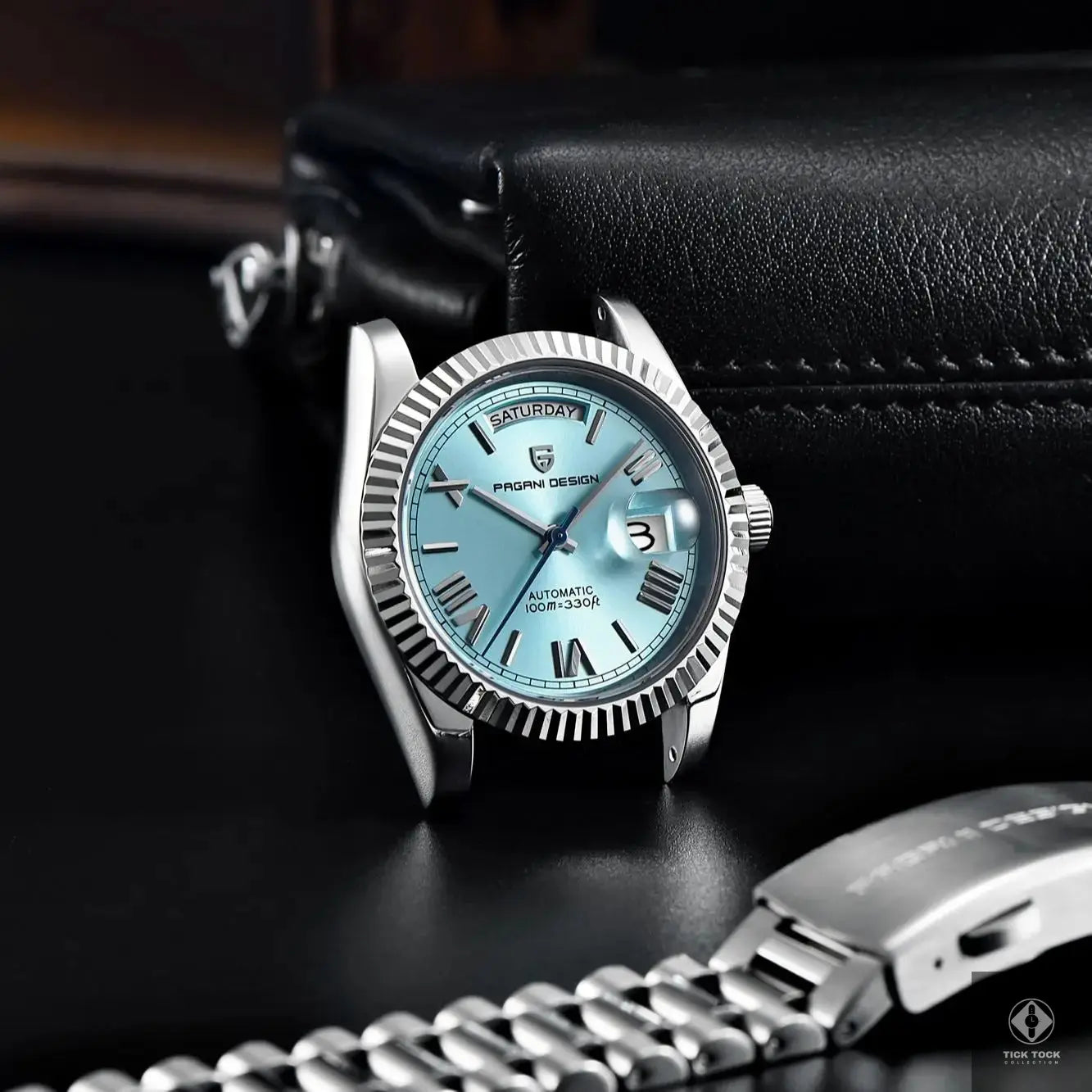 Boîtier acier inoxydable 36 mm – Pagani Design PD-1752 - Gros plan