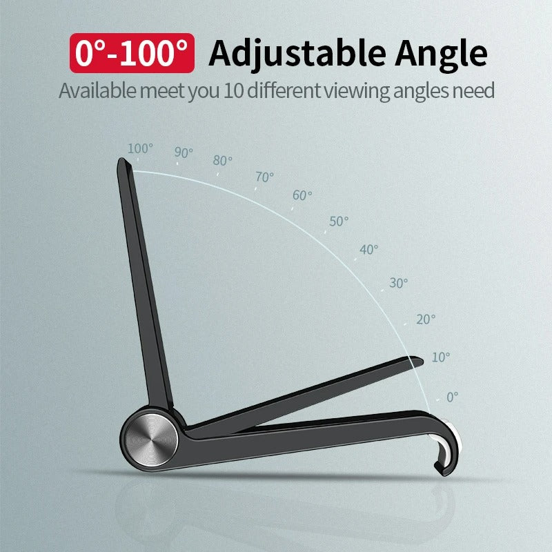 Support téléphone vue de face – design noir avec pads en silicone