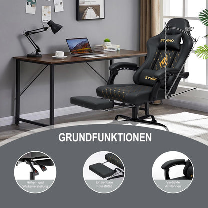 Chaise gaming Symino – siège rotatif et pratique