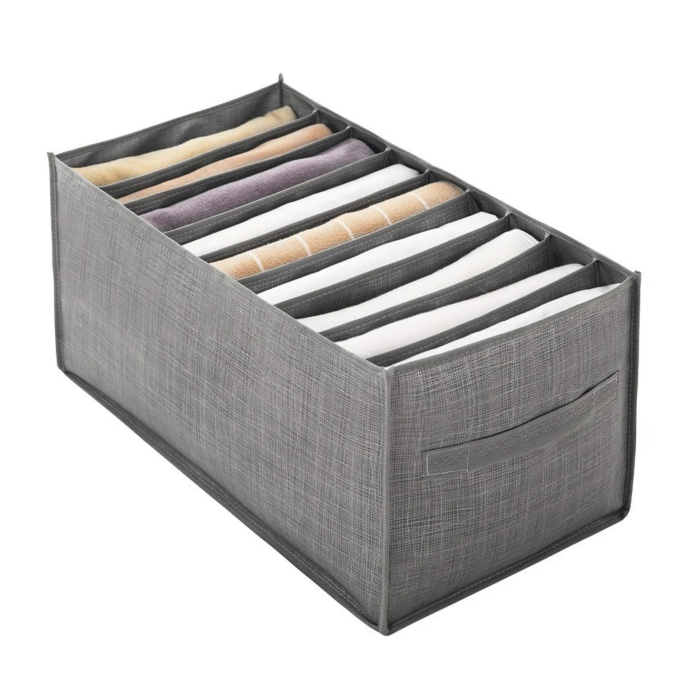 Boîte de rangement pour vêtements 9 panneaux - Gris compartiments pour sous-vêtements et jeans HERO
